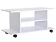 homcom Mobile Porta TV in Legno con Ruote Color Bianco 80x40x40cm