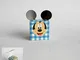 Bomboniera Scatola cubo Confetti Inserto Topolino Mikey Mouse Disney Celeste Set 20 pz Art...