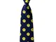 Retreez, cravatta da ragazzo con faccina sorridente, tessuto preannodato, vari colori blu...