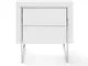 Robas Lund Comodino, Bianco/Cromo, BxHxT 50x55x40 cm