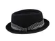 Panizza - Cappello Porkpie Imperia, colore: Nero, Nero , Large