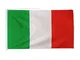 Bandiera Tricolore Italia da Stadio Nazionale Azzurri Calcio Italiana con Corda per Asta B...