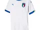 PUMA FIGC Italia Away Replica SS, Maglietta Unisex Bambini, Bianco (Bianco/Blu Power), S