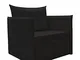 13Casa - Furby plus 9 - Poltrona letto. Dim: 90x90x94 h cm. Col: Nero. Mat: Metallo, Micro...