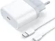 Caricatore iPhone - Certificato Apple MFi - Caricabatterie Rapido USB C 20W e Cavo Lightni...