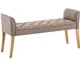 Chaise Longue Cleopatra in Tessuto Chesterfield Imbottita I Panca Fondo Letto Panchina Int...