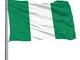 Bandiera della Nigeria Breeze Bandiera, 1,2 x 1,8 m, in poliestere, con occhielli per giar...