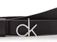 Calvin Klein 2.5cm Ck Slider Belt Cintura, Nero (Black 001), 7 (Taglia Produttore: 95) Don...