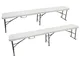 Galileo Casa 2192036 Set 2 panchine Pieghevoli Bianche