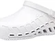 Scholl Clog Evo, Zoccoli Sanitari Medicali Unisex-Adulto, Bianco, 43 EU