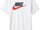 Nike Sportswear Icon Futura, T-Shirt Uomo, Bianco (White/Black/University Red 100), Medium