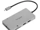 Targus Docking station USB-C doppia HDMI 4K con PD Pass-Thru da 100 W, grigio (DOCK423EU)