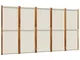 vidaXL Divisorio a 5 Pannelli Grigio Chiaro 350x180 cm
