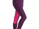 Shires, pantaloni da donna alla cavallerizza bicolore., Purple/ Pink, 20" (50 cm)