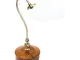 Relaxdays Lampada da Scrivania in Stile Antico Nostalgico, Abat Jour da Lettura in Legno e...