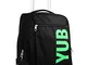 YUB Trolley Scuola 3 Ruote, Nero Verde, Urban Fluo, 2 in 1, Doppio Uso, con Spallacci Uso...