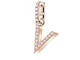 Swarovski 5437610 Remix Collection Charm V, Bianco, Placcato Oro Rosa