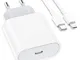 Caricatore iPhone Rapido USB C 20W 【Certificato Apple MFi】 Caricabatterie USB C Ricarica...