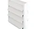 La Ventilazione SU1818B Griglia 180x180 mm da Sovrapporre in ABS, Bianco, con Alette a Gra...