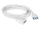 Poly Pool PP0386S Prolunga 3 m, Spina 16 A e Presa Bivalente, Bianco