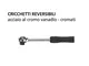 ORECA-CRICCHETTO REVERSIBILE ACCIAIO CROMO VANADIO ATTACCO 3/8"