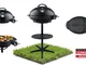 Steba VG 350 BIG Barbecue elettrico con controllo della temperatura, 2200 W (230 V ~), Ner...