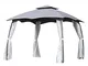 Vacchetti 7403450000 Gazebo Acciao Louisiana con Doppiotetto E Tende Laterali Poliestere,...