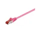 Goobay 95465 CAT 6 Cavo Patch di Rete S/FTP (PiMF), Magenta, 0.5m Lunghezza