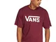 Vans Classic, Maglietta Uomo, Rot (Burgundy/white), M