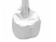 BIACCHI - Pouf in Nylon Modello Pera con Imbottitura in polistirolo Colore Bianco