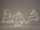 Luce Neon LED Renna con slitta 140 x 52 cm – 1200 LED – Tubo di luci di Natale decorazione...