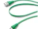 Cellular Line USBDATACMICROUSBB-Nastro Piatto-Cavo Dati con connettore Micro USB, per Rica...