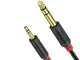 J&D Cavo Audio Jack 3.5 a 6.3 1.8M, Serie AudioWave, 3.5mm 1/8" Maschio TRS a 6.35mm 1/4"...