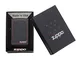 Zippo Accendino a Benzina Ricaricabile, Antivento, Ottone, Nero, 5,70 X 3,70 X 1,20 Cm