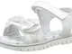 Lumberjack Lara, Sandali Punta Aperta Bambine e Ragazze, Bianco (White/Silver M0167), 30 E...