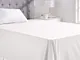 AmazonBasics - Lenzuolo 'Everyday' in 100% cotone, 230 x 260 cm - Bianco