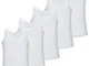 PiriModa Canottiere da Bambina in 100% Cotone - Bianco - 6-7 Anni