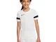Nike Dri-Fit Academy 21, Maglia Manica Corta Bambino, Bianco/Nero/Nero/Nero, m