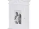 vidaXL Armadietto a Chiave con Cornice Foto Bianco Sottile a Muro Portaoggetti