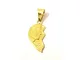 CIONDOLO MEZZO CUORE LUI IN ORO GIALLO 18 KT + COLLANA LACCIO IN OMAGGIO - Oro giallo 18 k...