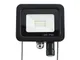 LEDLUX Faro Led Flood Light Slim IP65 Bianco Neutro Carcassa Nera Sensore PIR Opzionale (1...