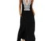 Riou Maxi Vestito Lungo Donna Estivo Elegante Taglie Forti con Scollo a V Senza Maniche St...