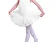 Tutu Danza Ragazza Cinghia Garza Body Danza Bimba Calzamaglia Vestito da Balletto Body Ves...