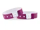 Set di 100 bracciali in plastica/vinile per eventi, impermeabili (Prugna)