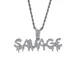 Urbanice Collana Savage Ciondolo Diamanti Gocce (Trap) e Lega di zinco, colore: argento, c...