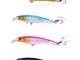 DEZ 4 PCS spinning esche artificiali mare per la pesca spigola seppie, in silicone