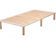 Gigapur G1 29692 - Letto con rete a doghe in legno di betulla naturale, portata fino a 195...