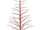 Alberello di Natale Rosso Luminoso Mini Albero Natalizio a Led Illuminato (180 cm)