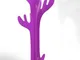 Attaccapanni appendiabito in legno modello albero; dimensioni cm42*42 h170; colore lilla 