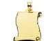 Ciondolo pergamena liscio oro giallo 18 carati 26 mm gioiello personalizzato